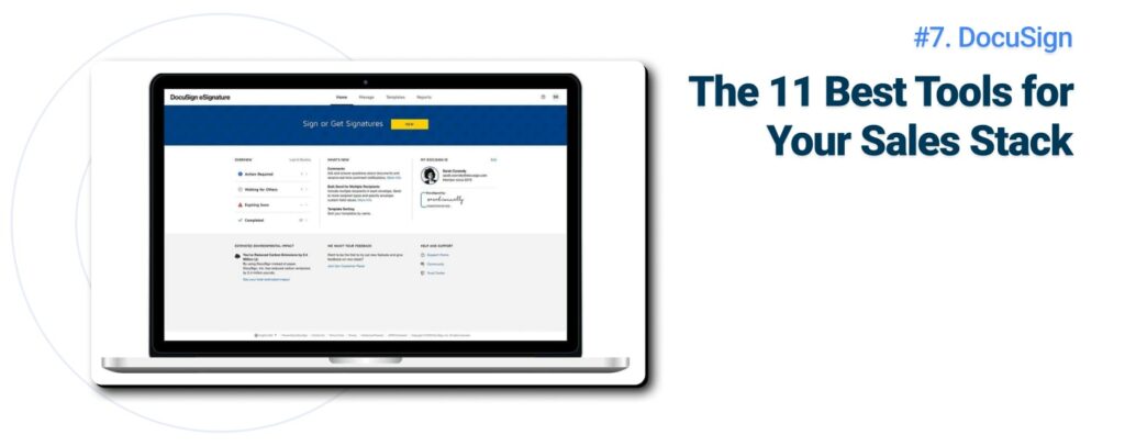 11 best tools for your sales stack docusign