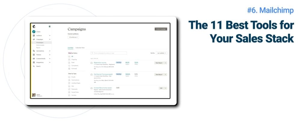 11 best tools for your sales stack mailchimp