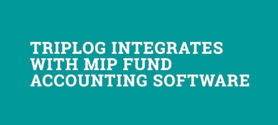 Triplog Fund accounting MIP integration for triplog mileage tracking app