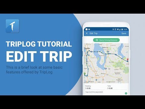 TripLog Mileage Tracking App Edit Trip video