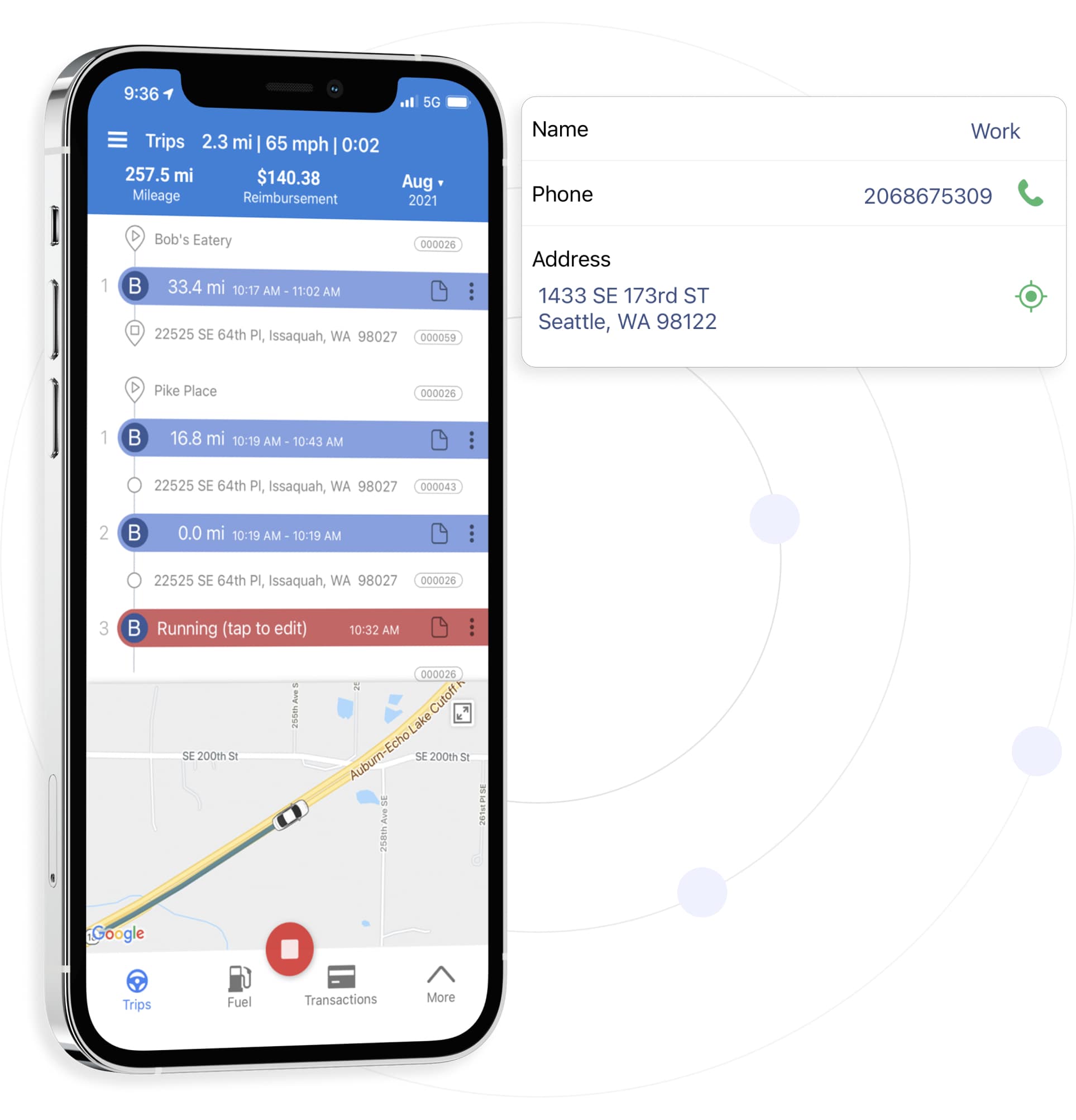 triplog automatic mileage tracker app