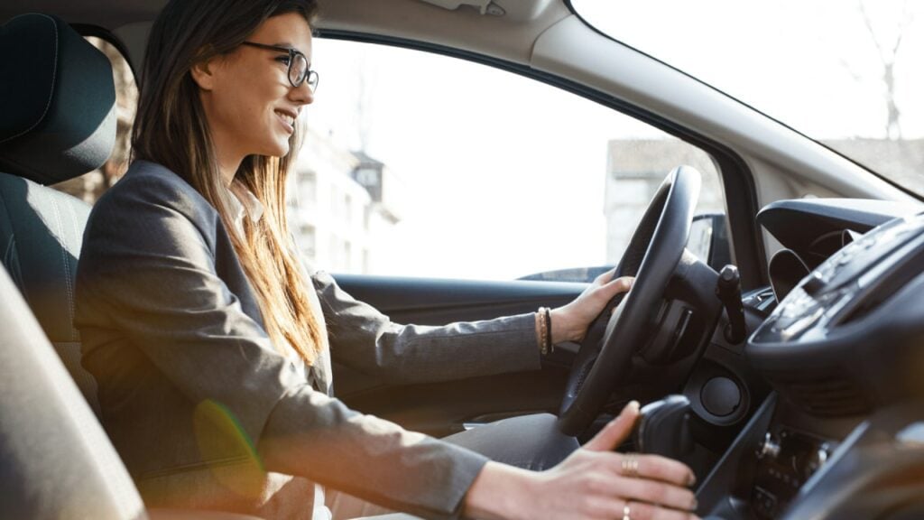 mobile employee using a mileage tracker and maybe google maps for work