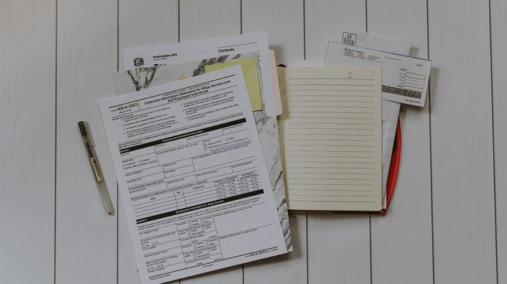Documents that need to be filled out with the IRS for Doordash Mileage 