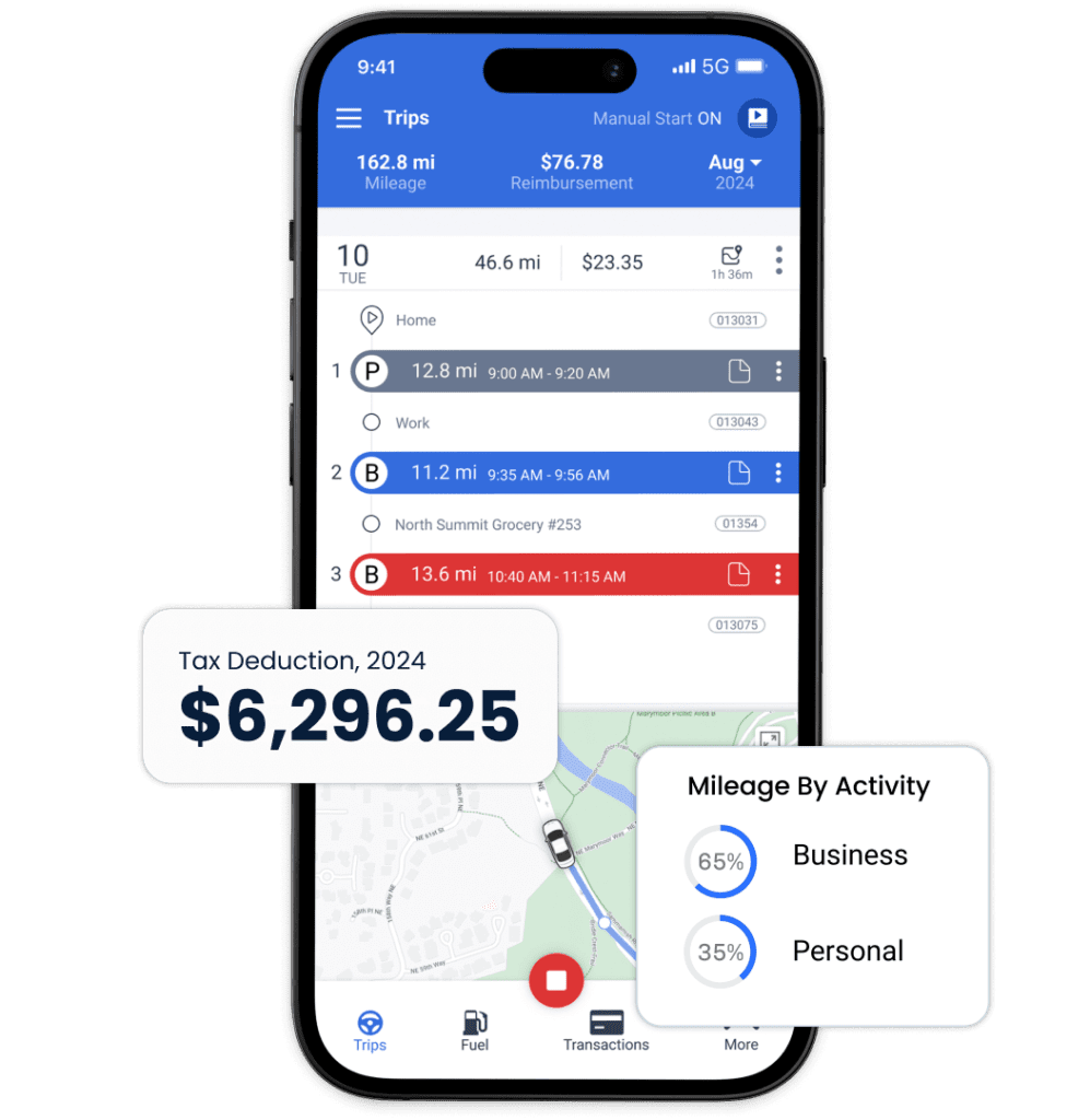 triplog automatic mileage tracker app image