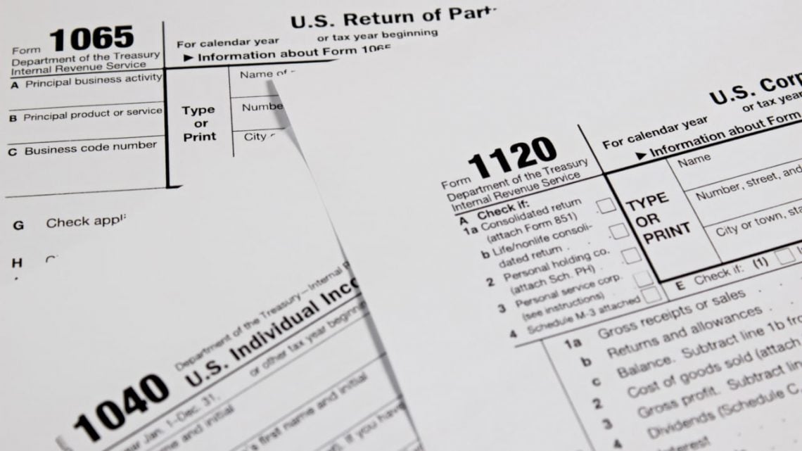 a photo of various irs tax forms