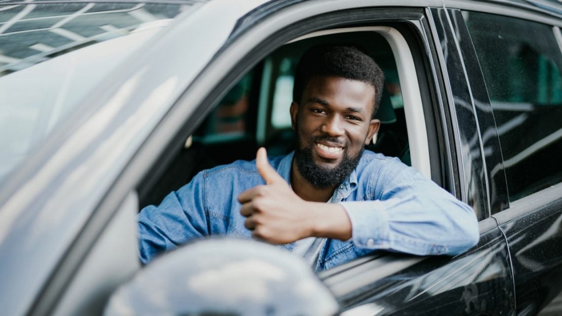 uber driver sitting in their car